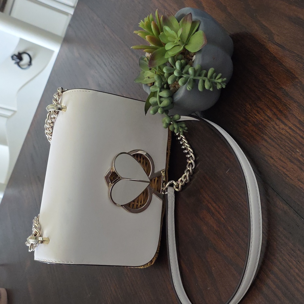 Kate Spade - Elegant White and Gold Women's Bag
